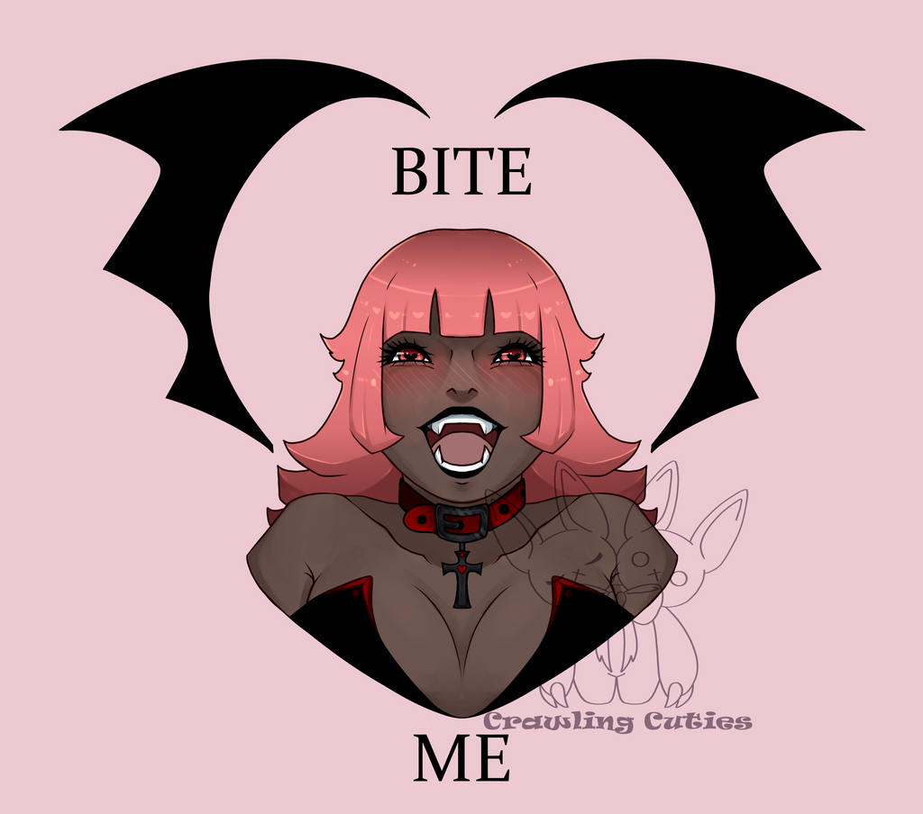Bite me vinyl sticker