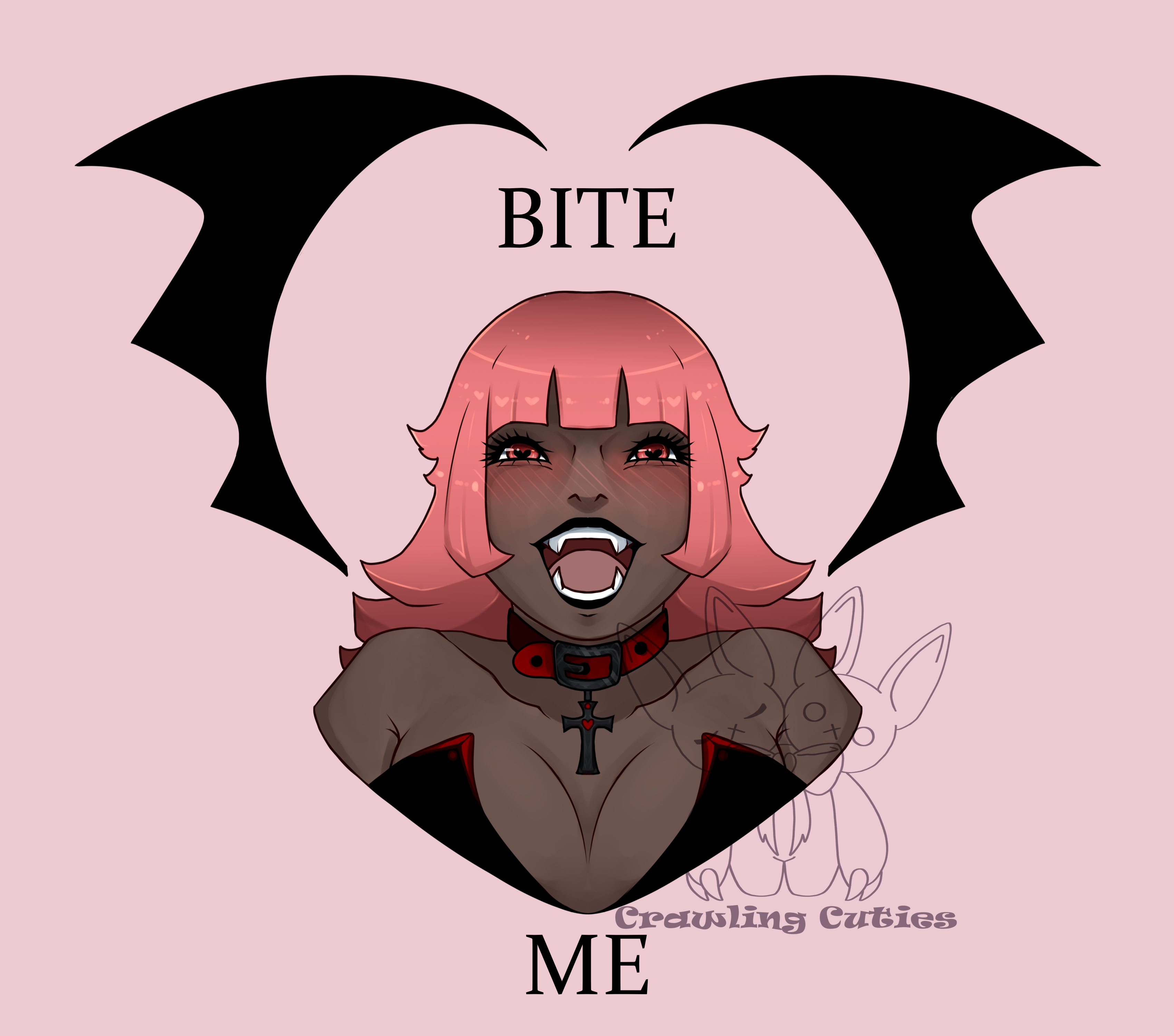 Bite me vinyl sticker