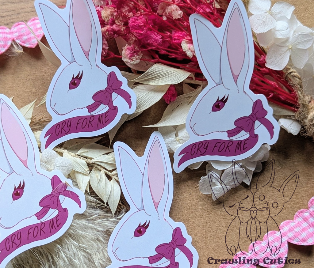 Cry for me vinyl sticker