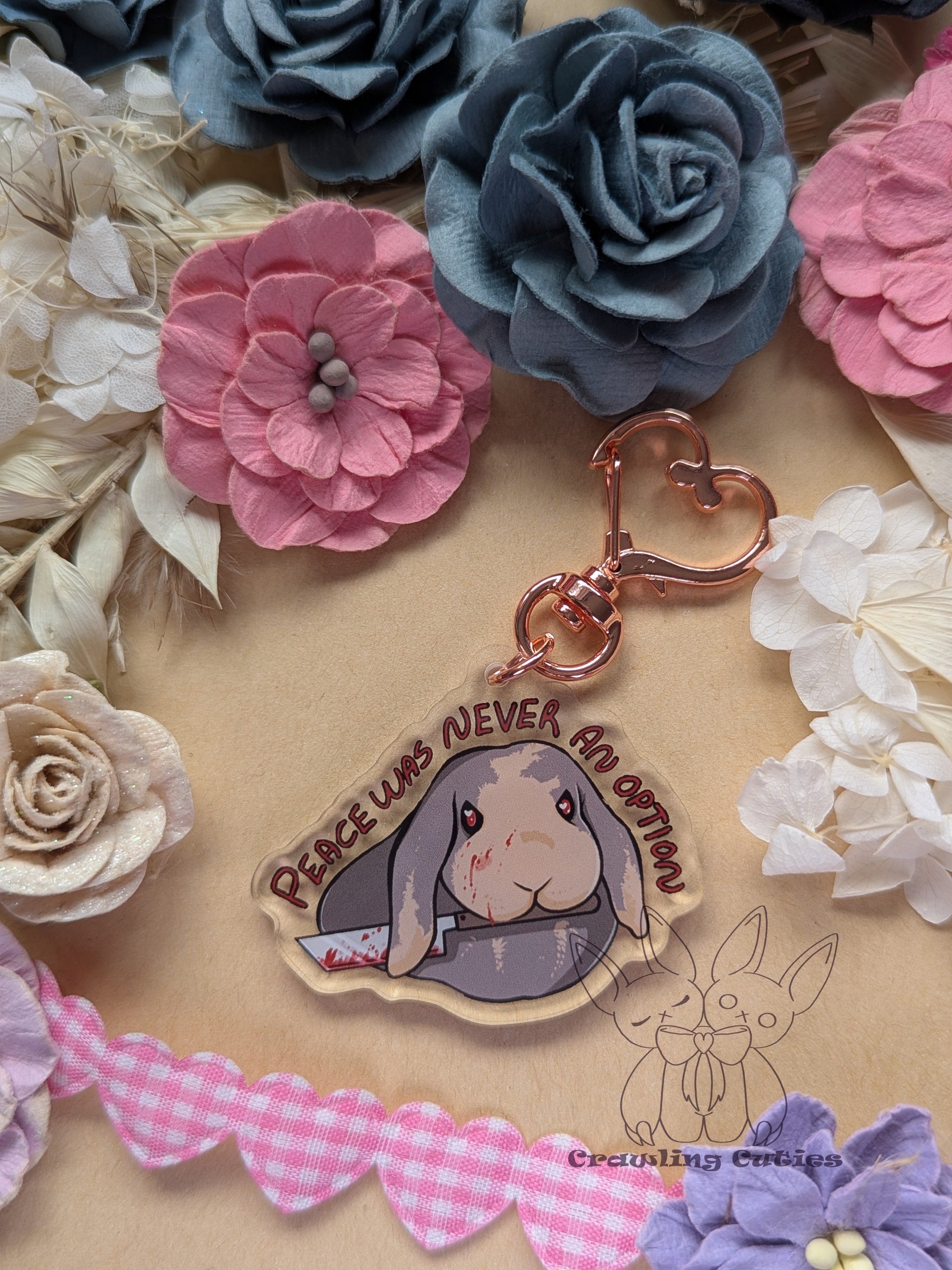 Angry Bunny Keychain SMALL!