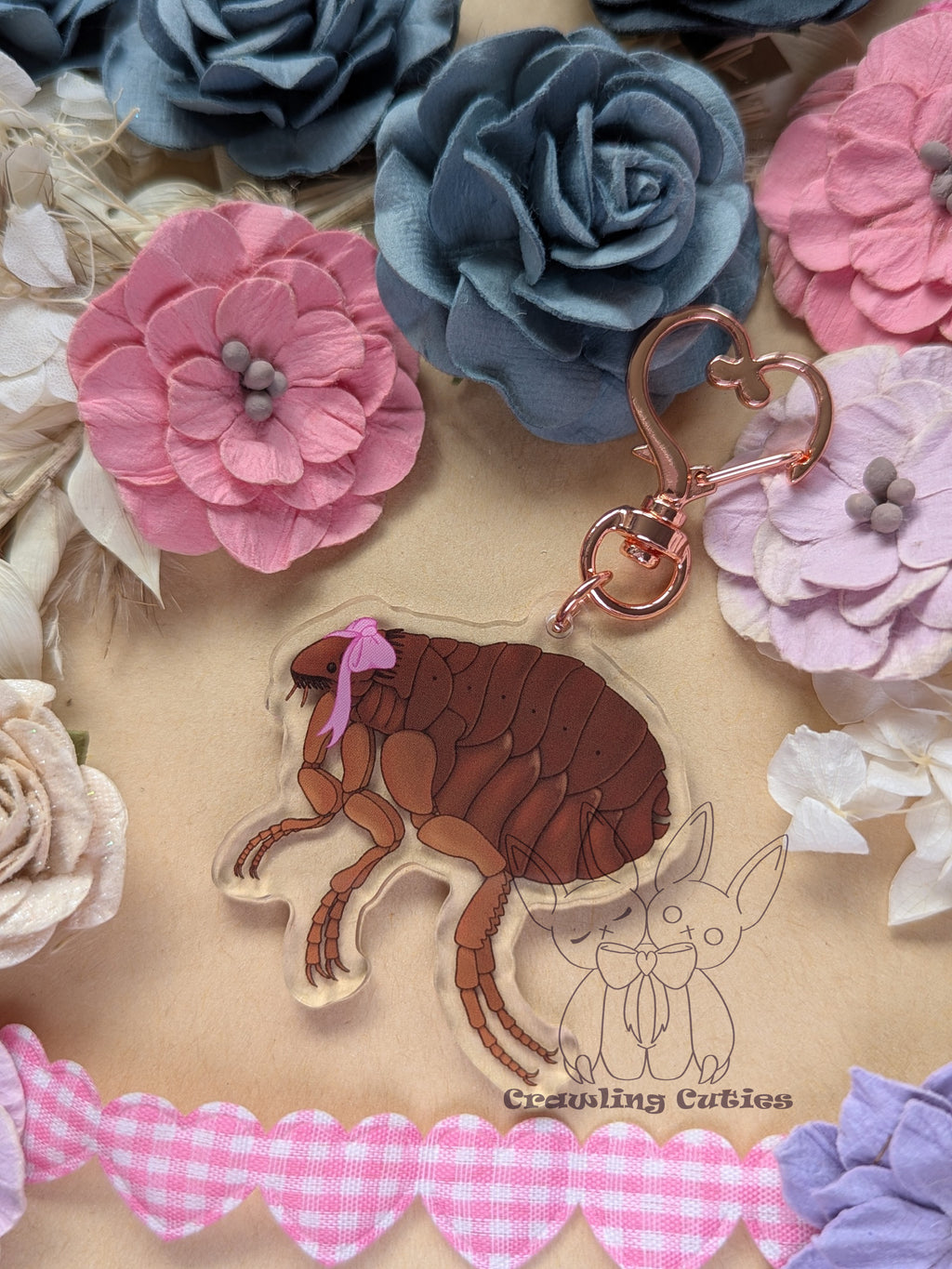 Adorable Flea Keychain SMALL!