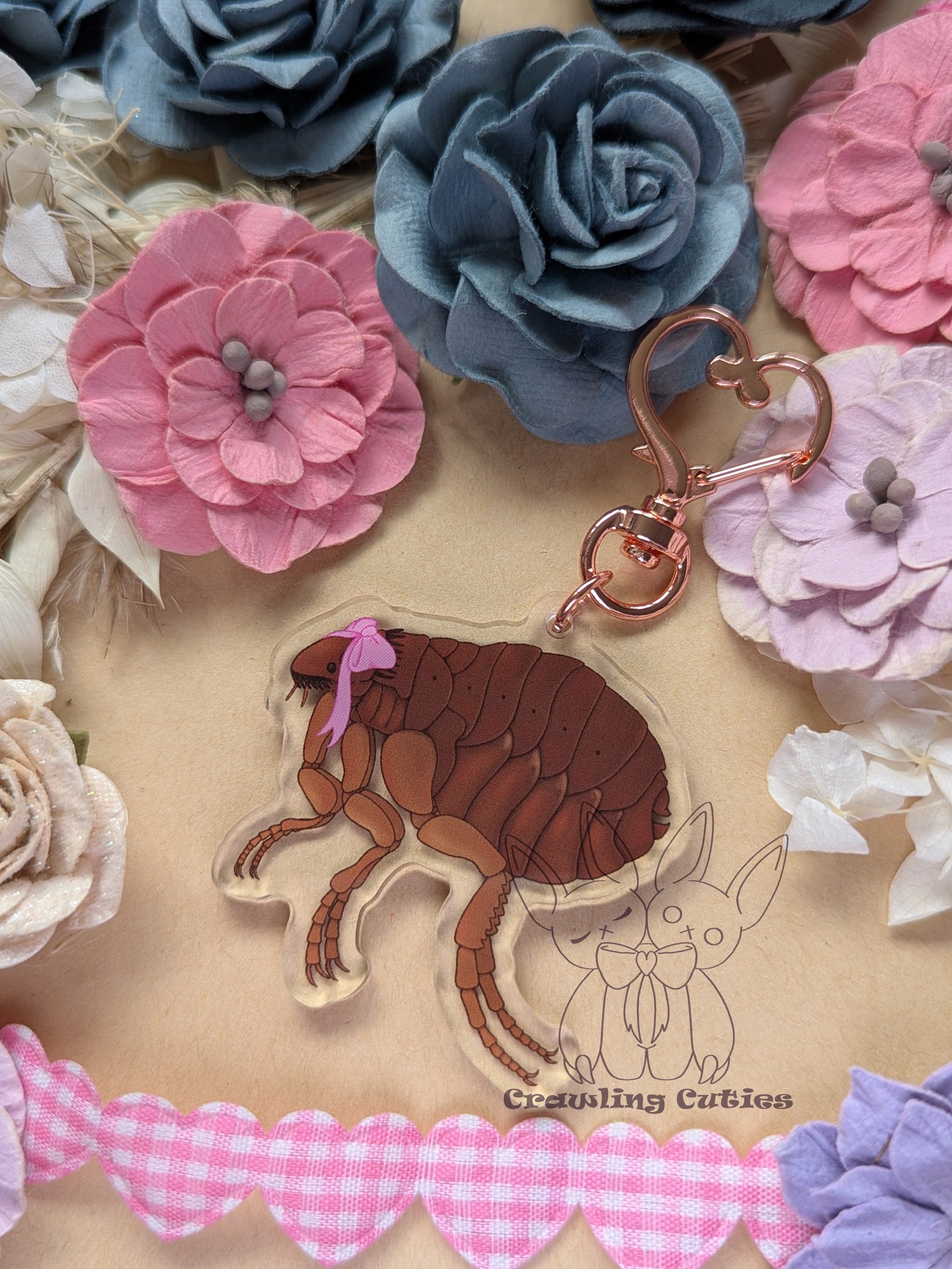 Adorable Flea Keychain SMALL!