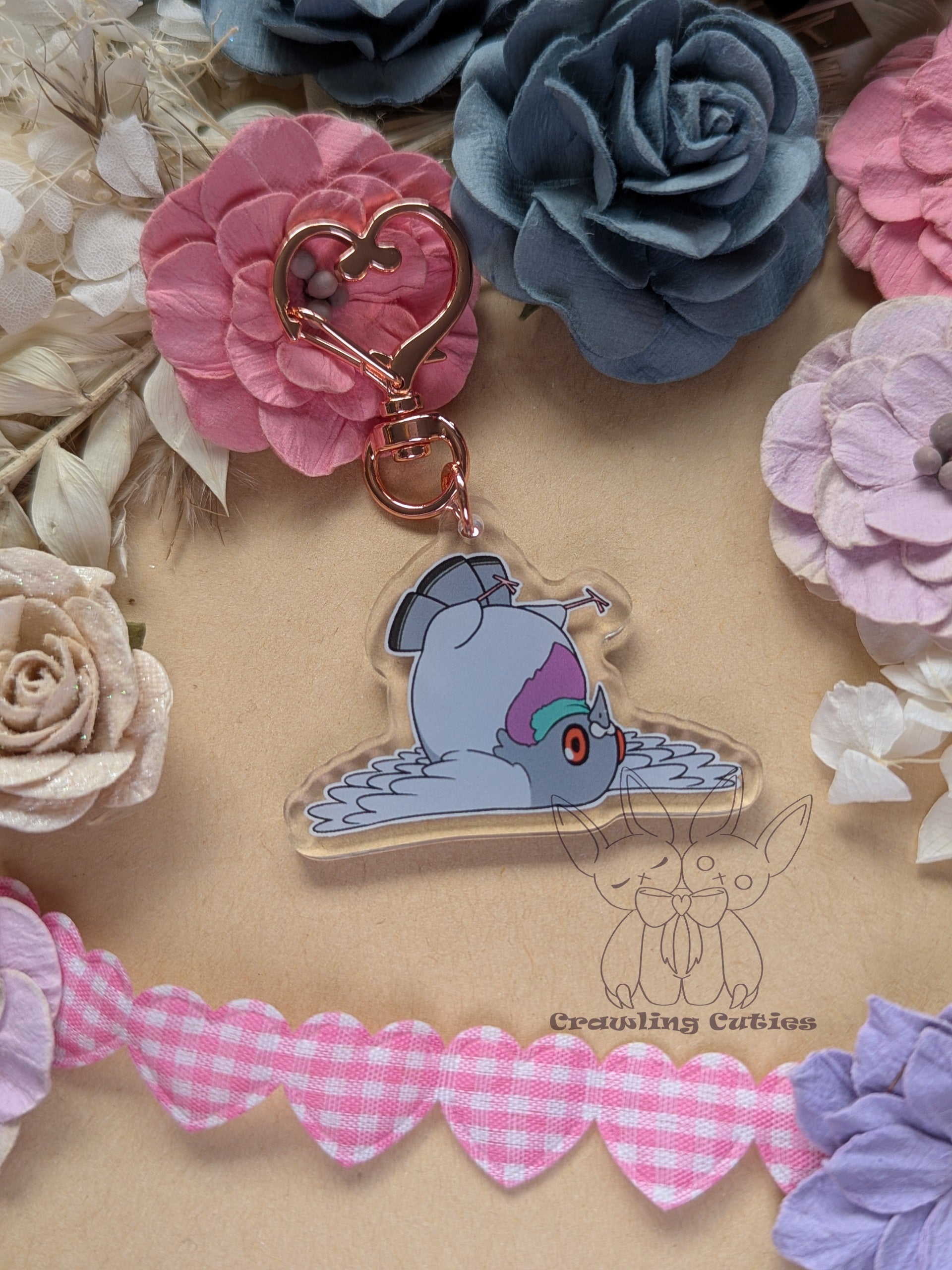 Fallen Pigeon Keychain SMALL!
