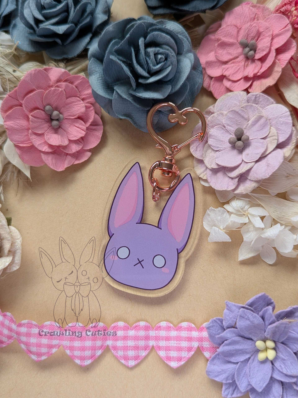 Purple Mascot Head Keychain SMALL!
