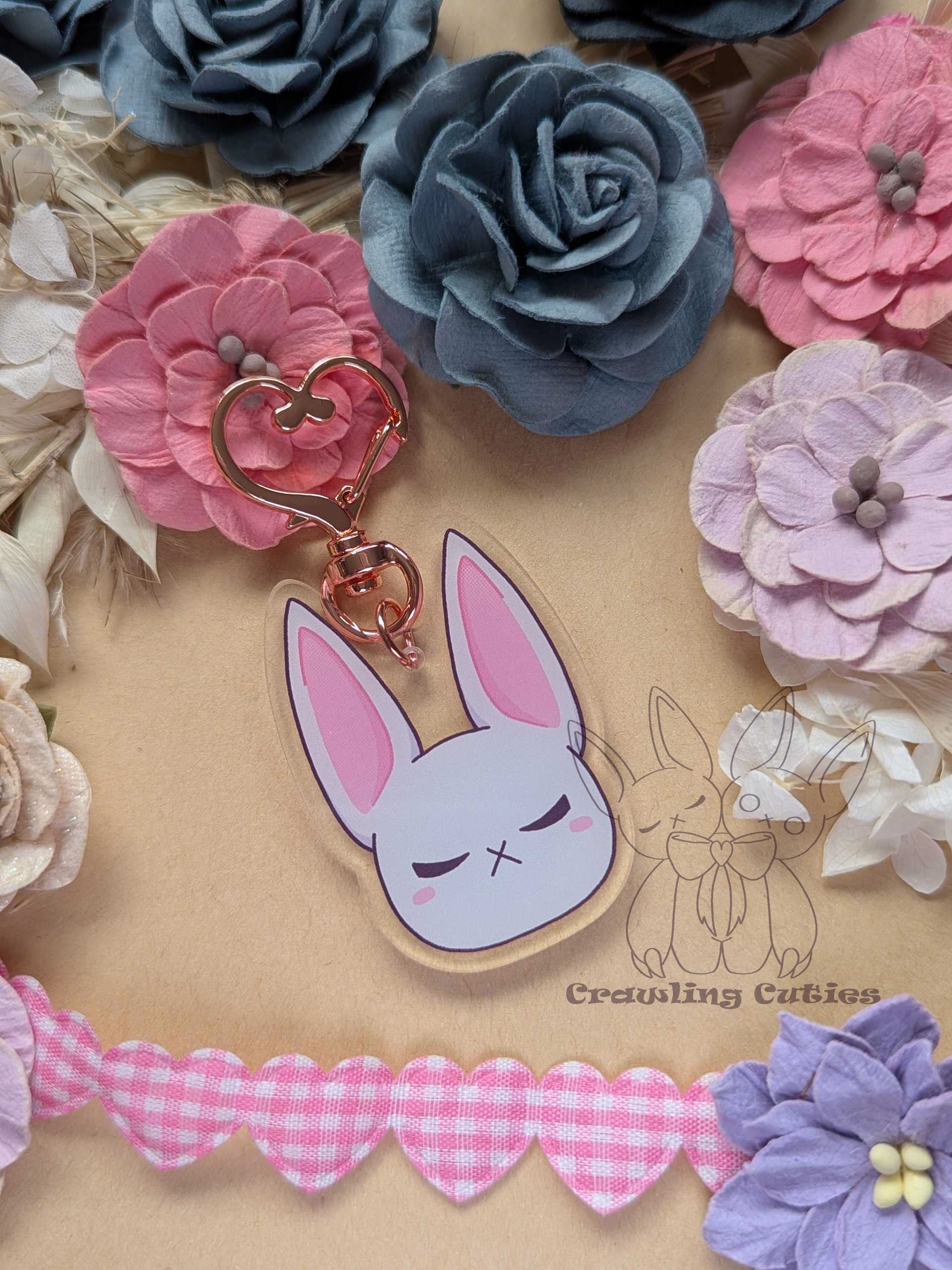 White Mascot Head Keychain SMALL!