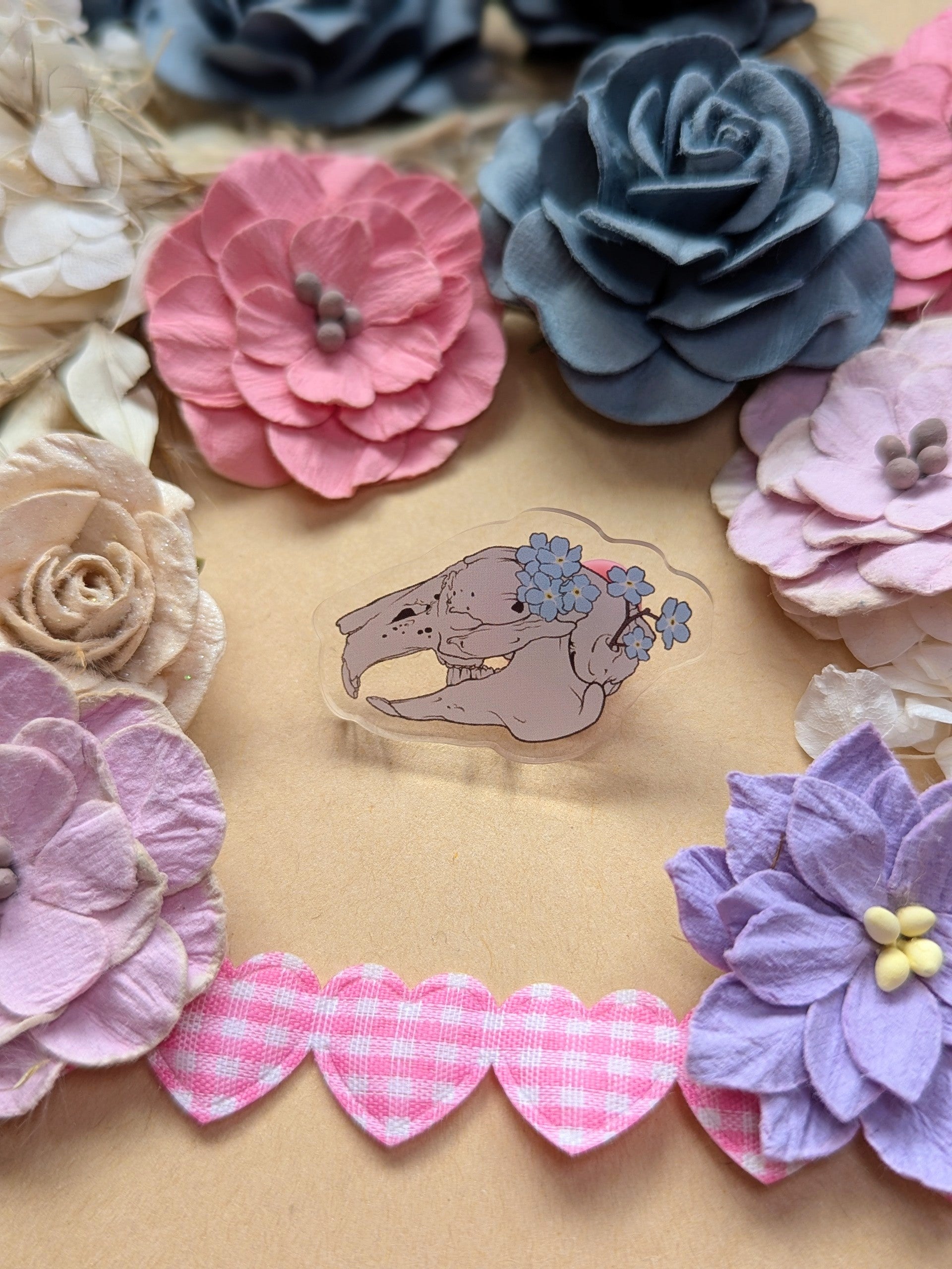 Bunny skull Pins SMALL