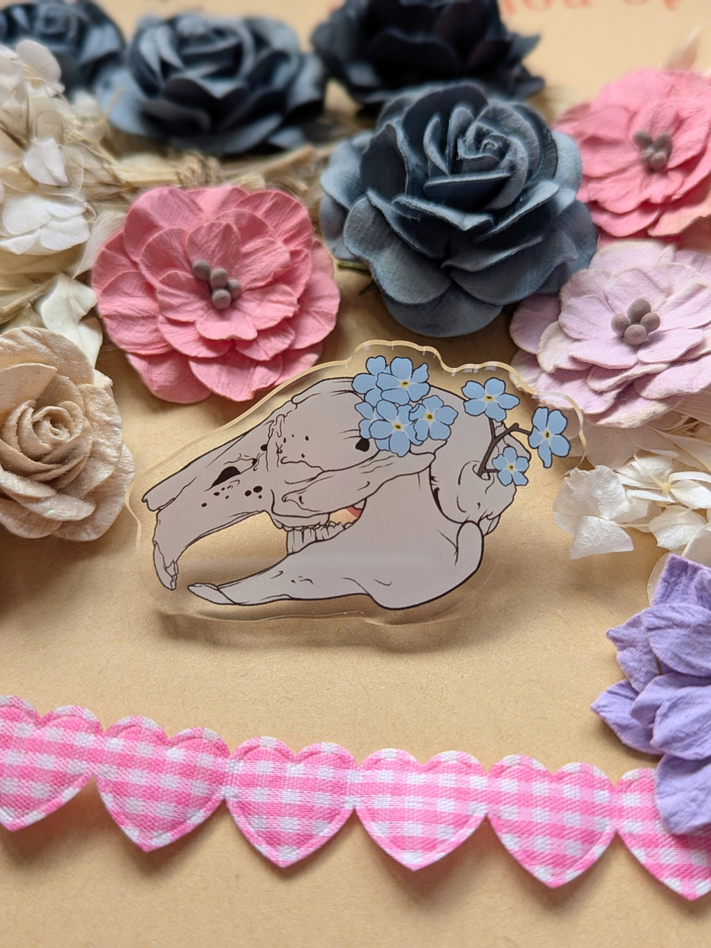 Bunny skull Pins LARGE!