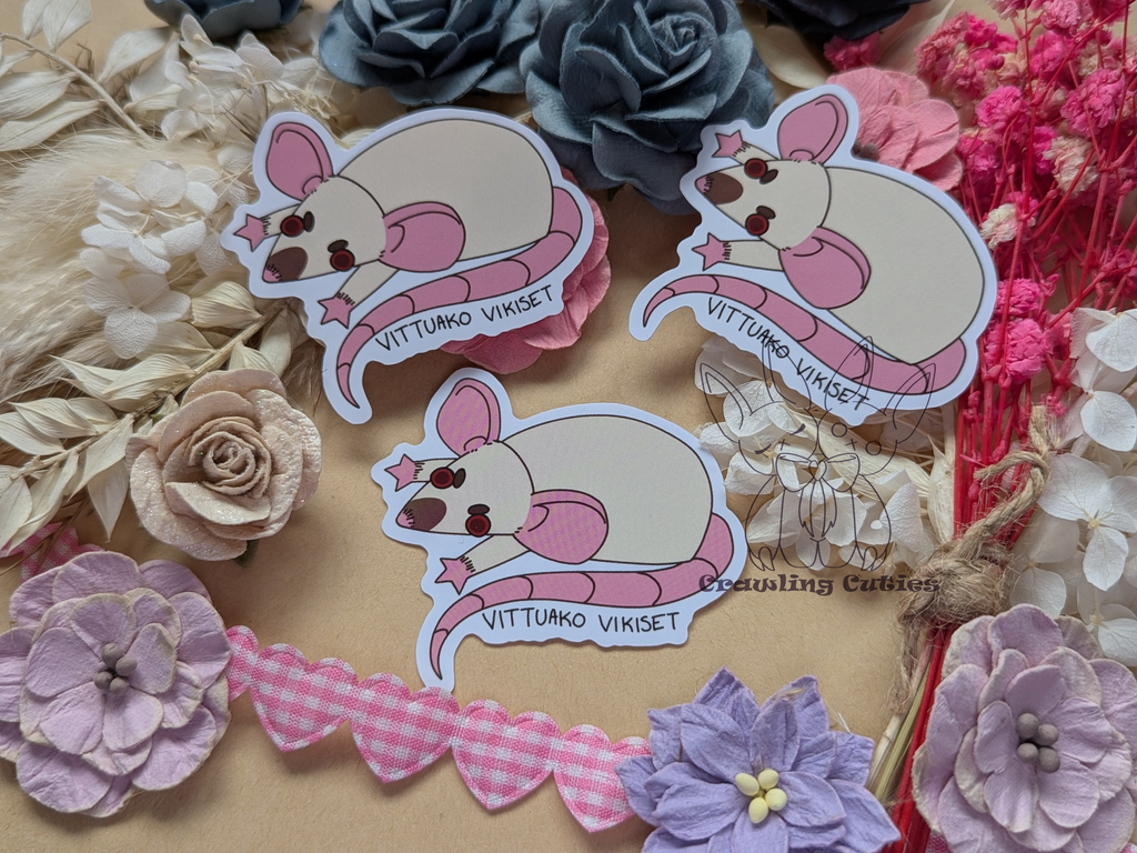 Swearing Rat Vinyl Sticker