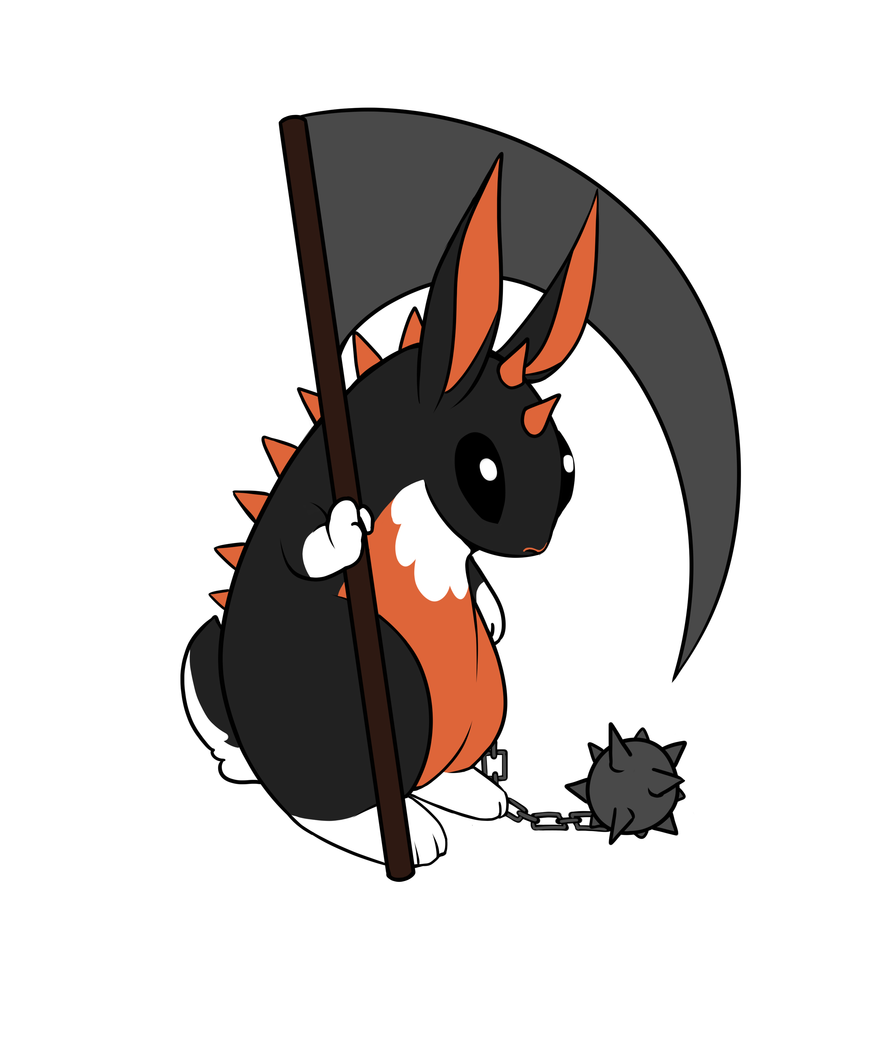 Grim Reaper Bunny Vinyl Sticker