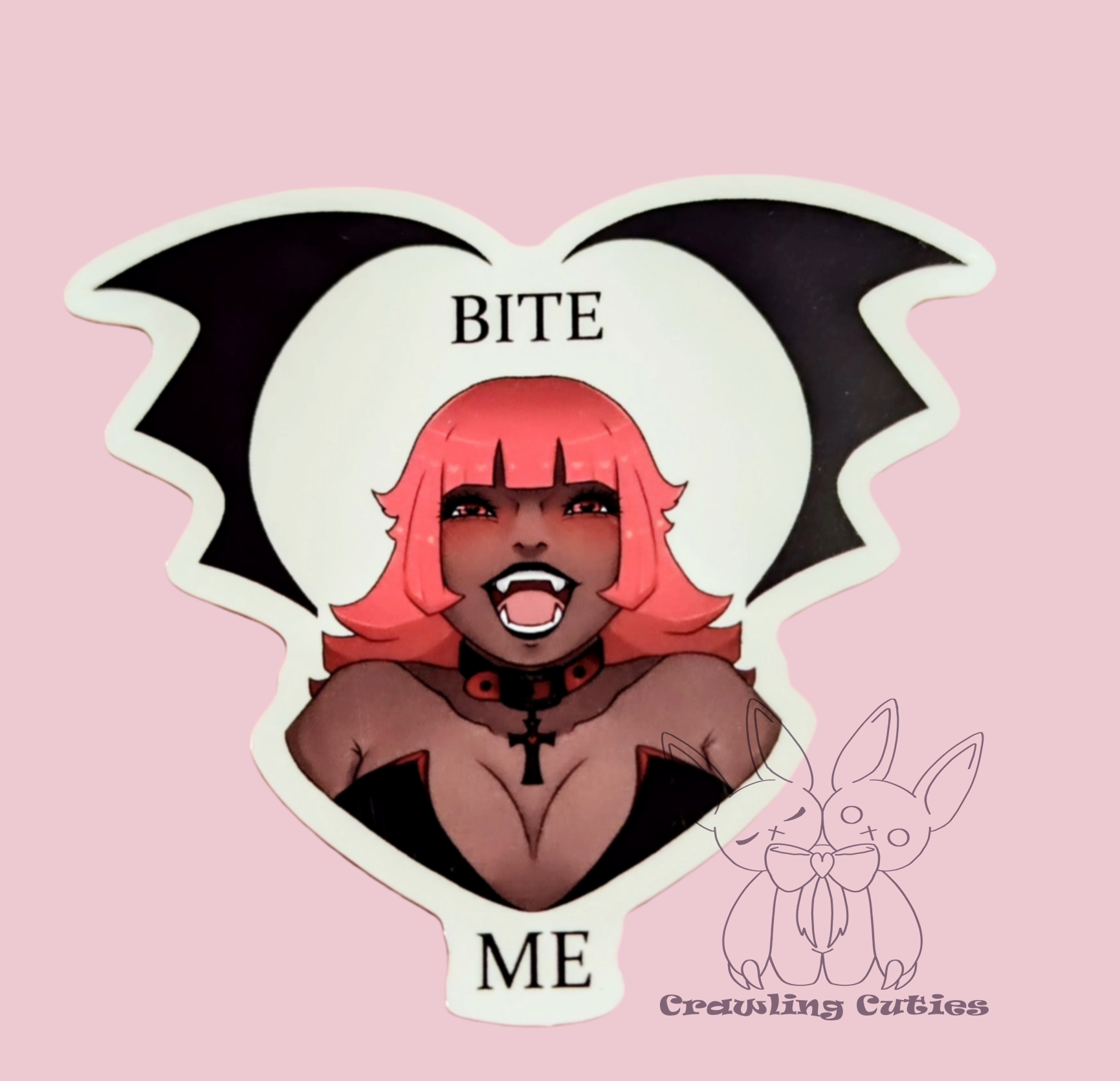 Bite me vinyl sticker