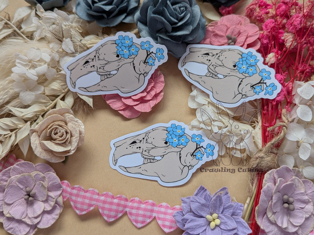 Bunny Skull Vinyl Sticker