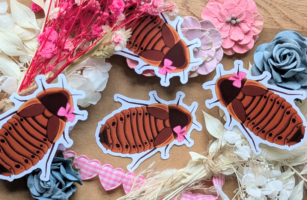 Dubia roach pin vinyl sticker
