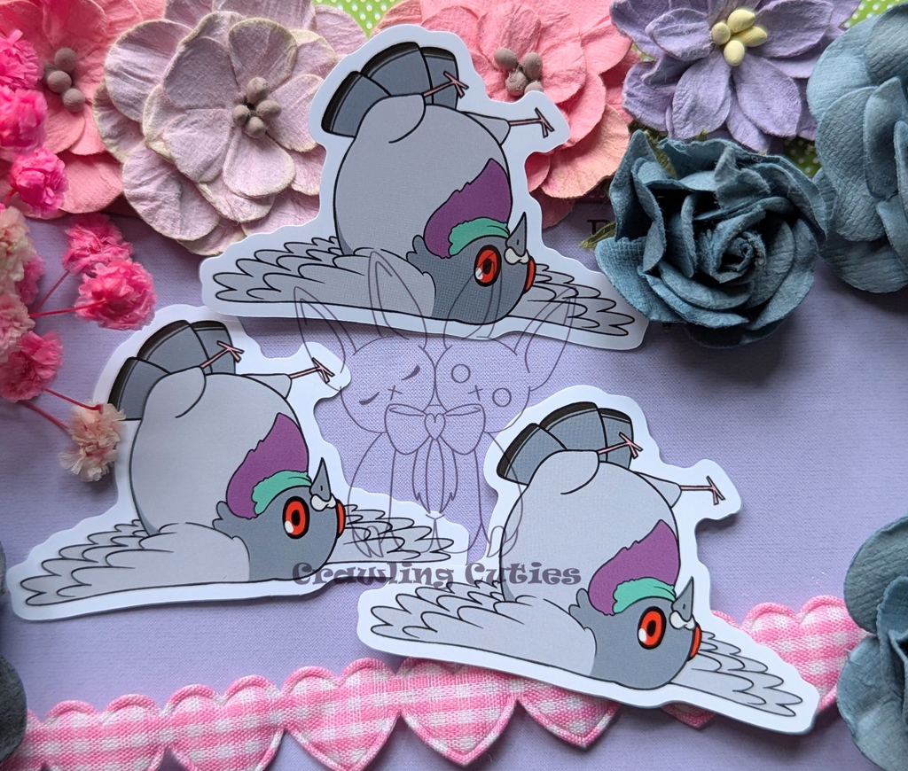 Fallen pigeon vinyl sticker