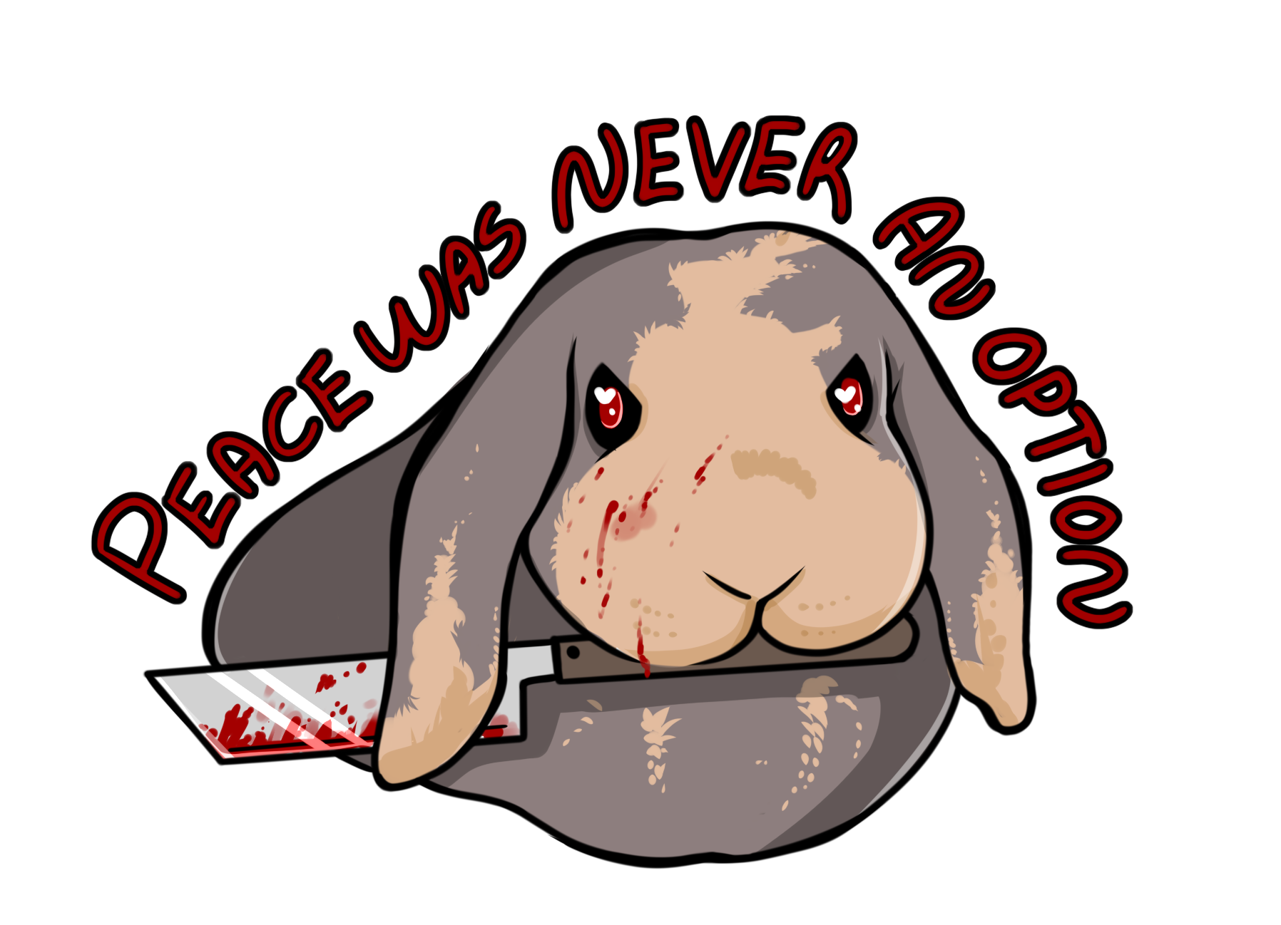 Angry Bunny Keychain SMALL!