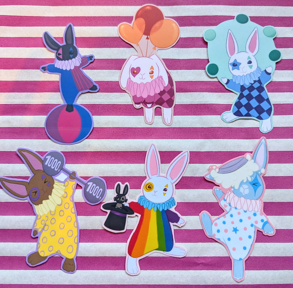 Pride! Trans Clown Vinyl Sticker