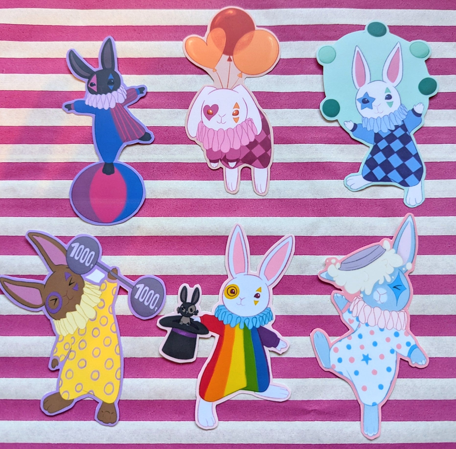 Pride! Clown Collection Vinyl Stickers