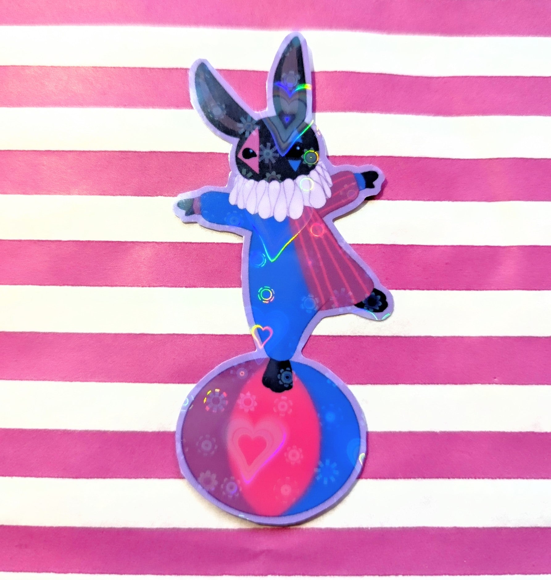 Pride! Bi Clown Vinyl Sticker HOLO