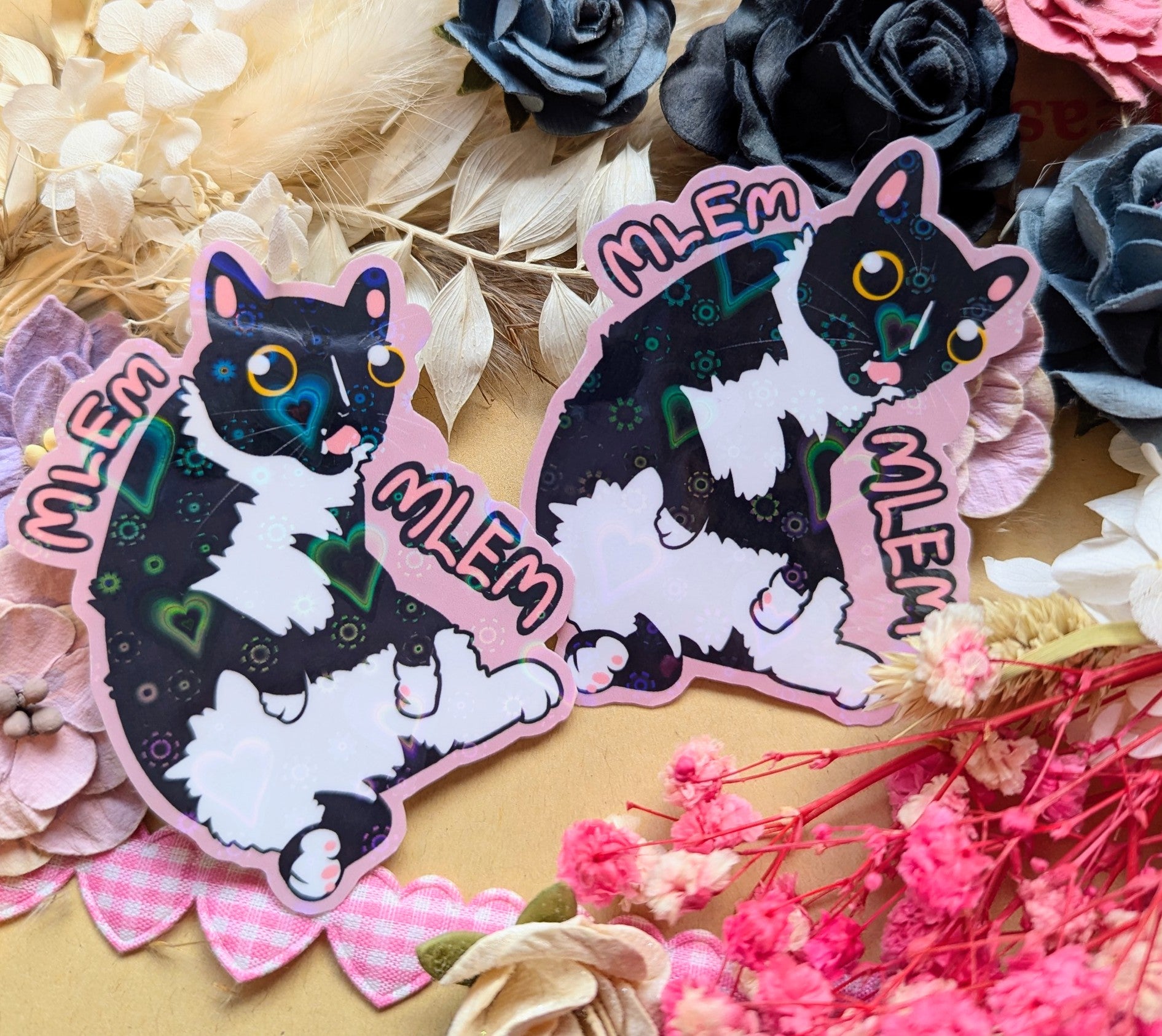 MLEM Cat Holographic Vinyl Sticker
