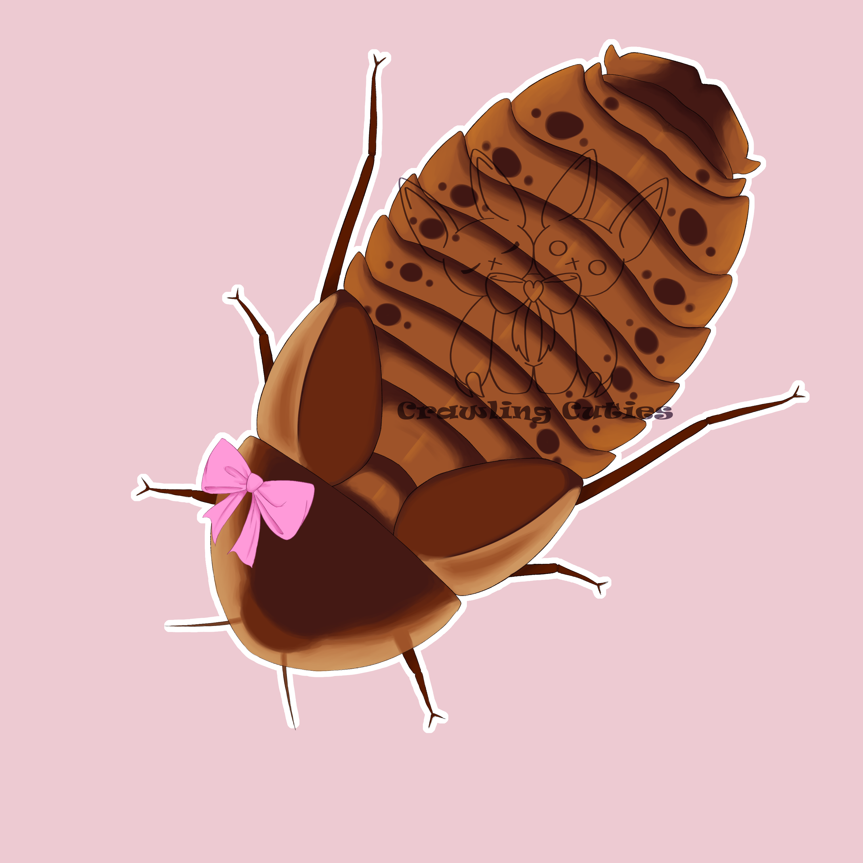 Dubia roach pin vinyl sticker